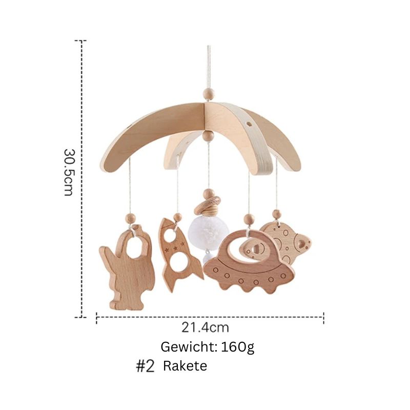 KidzzCamp Holz Mobile "MiniTraum" Wickeltisch Stubenwagen