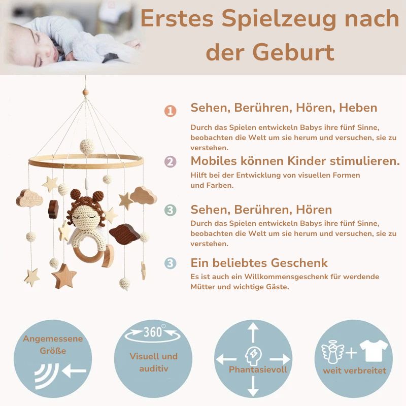 KidzzCamp Holz Mobile Babybett "Engel"