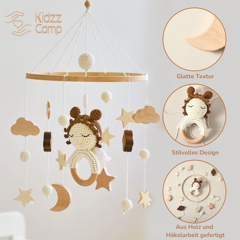 KidzzCamp Holz Mobile Babybett "Engel"