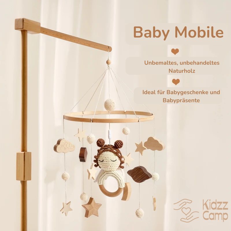 KidzzCamp Holz Mobile Babybett "Engel"