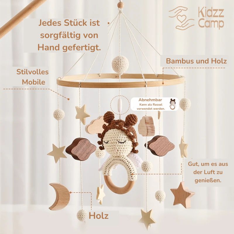 KidzzCamp Holz Mobile Babybett "Engel"