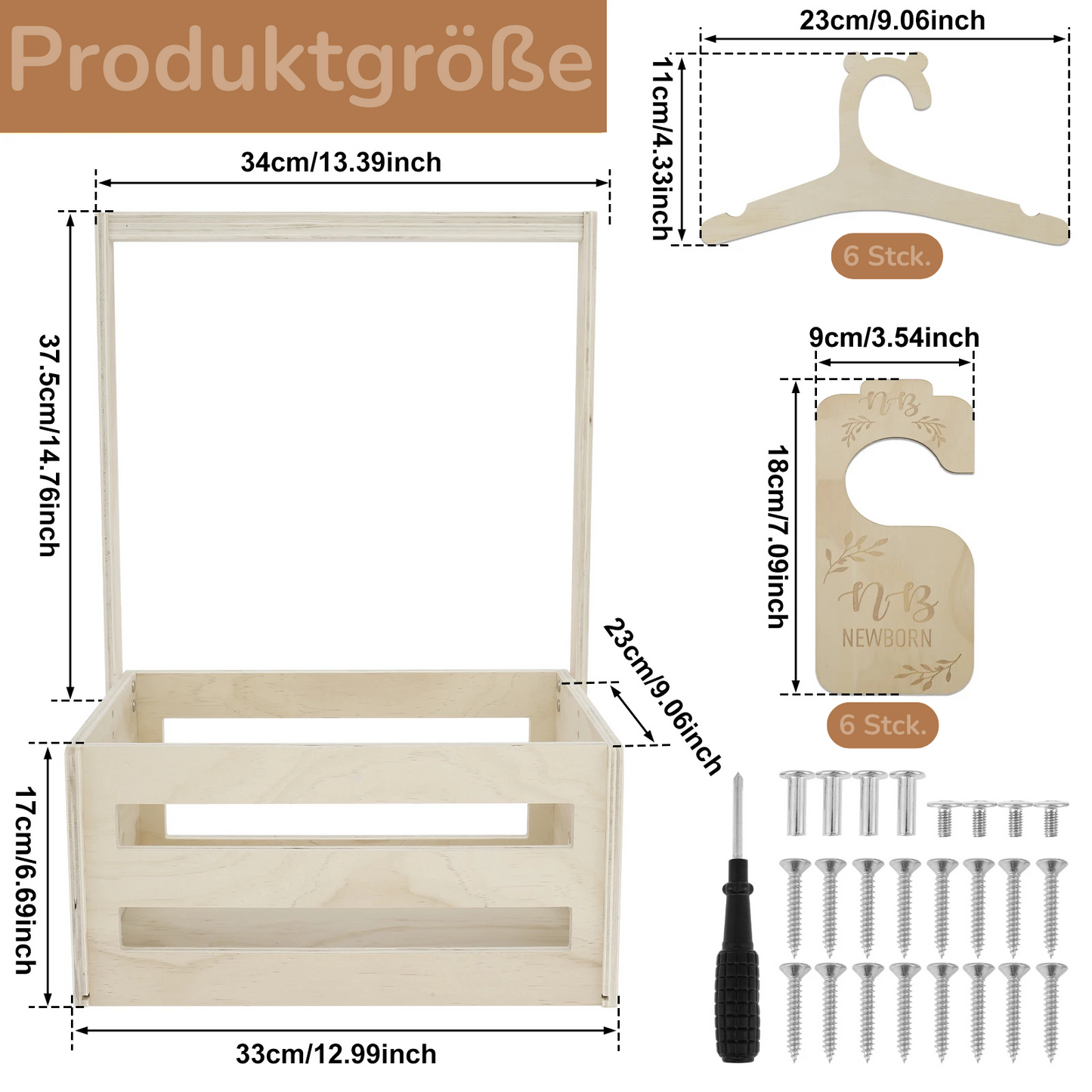 KidzzCamp Holz-Geschenkkiste „Mini-Garderobe“  Geschenkverpackung