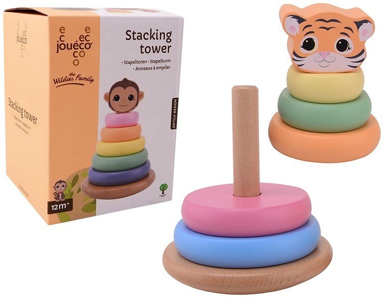 ouéco® The Wildies Family Stapelturm aus Holz