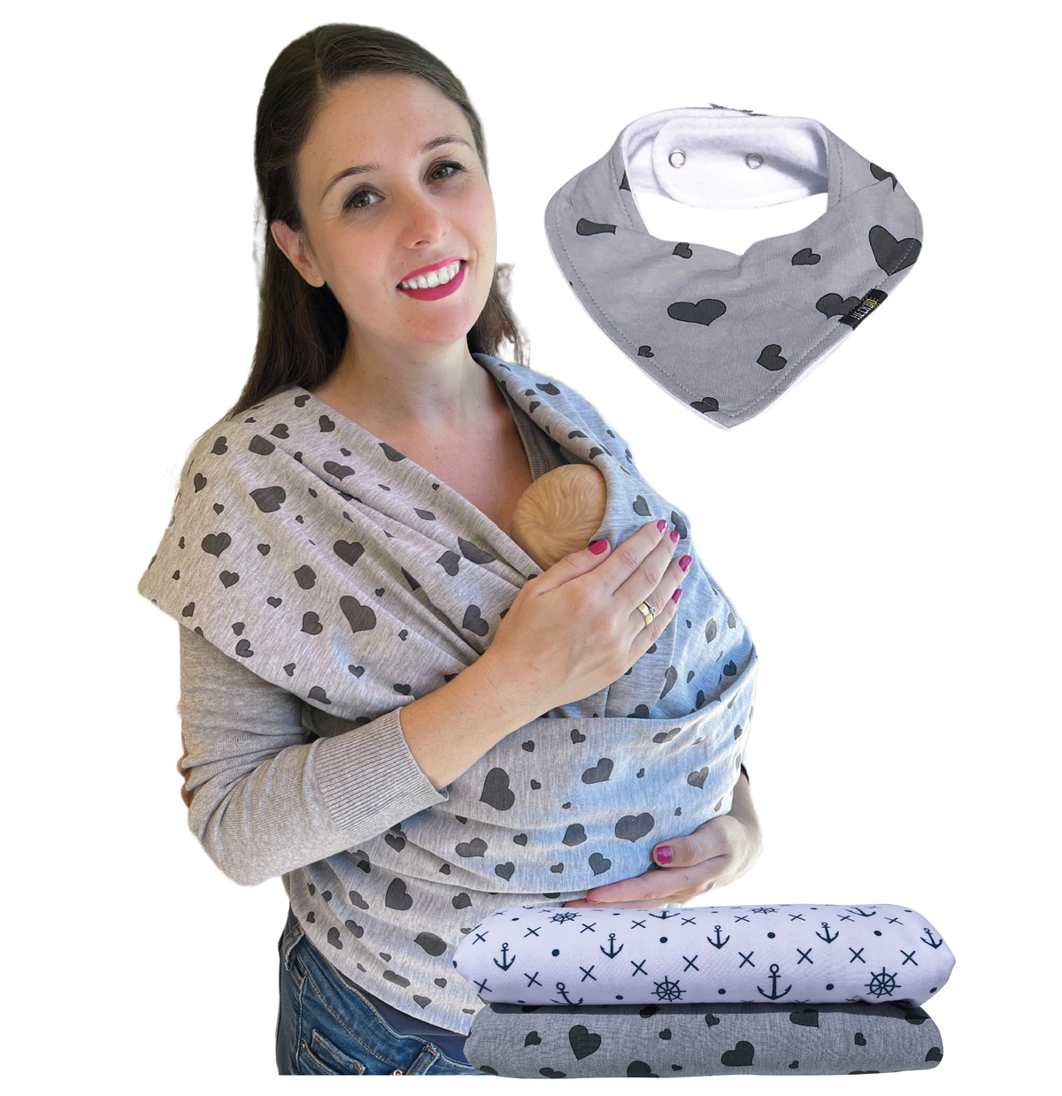 Baby Tragetuch Herzen