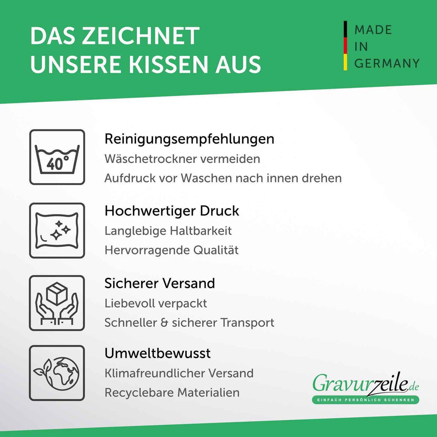 Bedrucktes Kissen mit Motiv "Regenbogen"