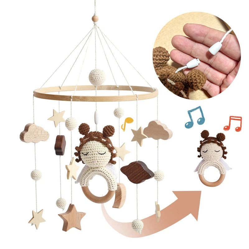 KidzzCamp Holz Mobile Babybett "Engel"