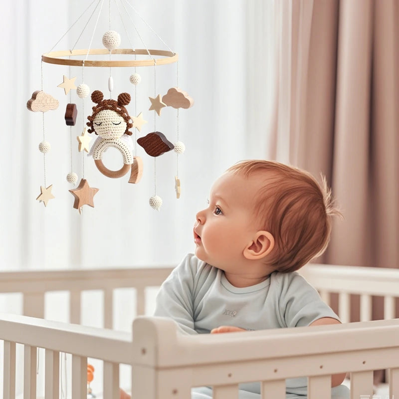 KidzzCamp Holz Mobile Babybett "Engel"