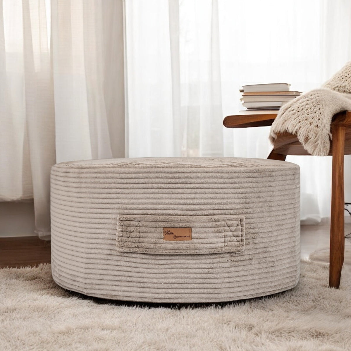 Sitzsack Cord mit Stauraum | Hide and Seat by Kisu