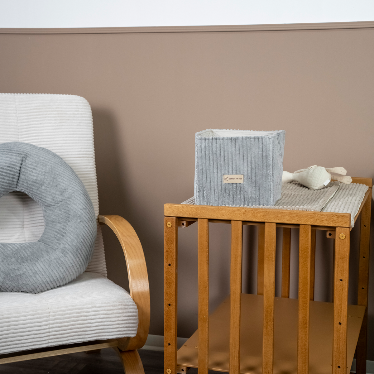 Wickeltisch-Korb Cord – praktisches Utensilo für Wickeltisch & Babyzimmer