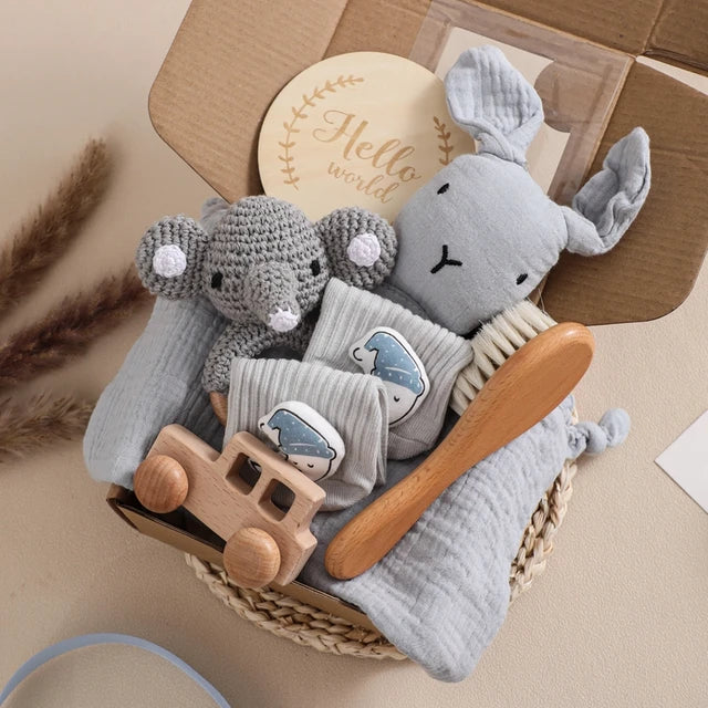 KidzzCamp Elefant (grau) KidzzCamp Baby-Geschenkbox 6-teilig