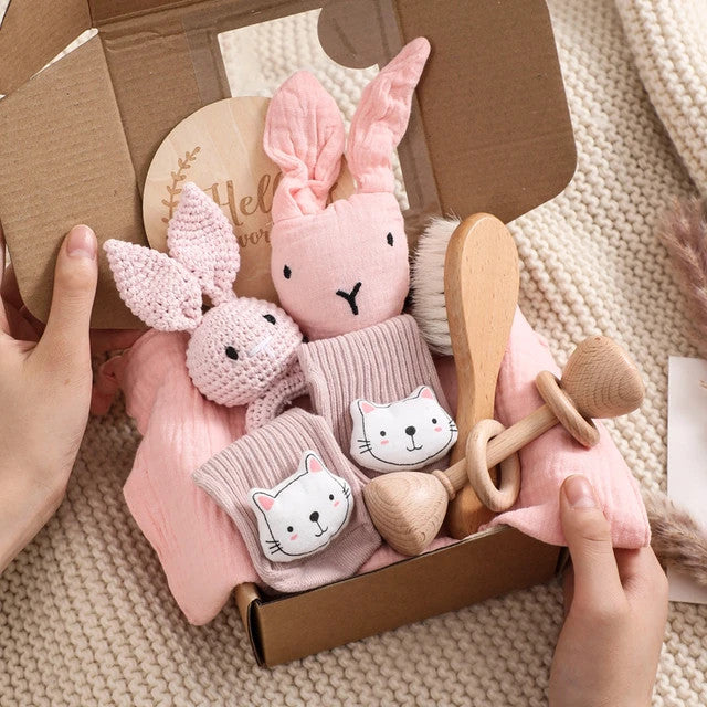 KidzzCamp Hase (rosa) KidzzCamp Baby-Geschenkbox 6-teilig
