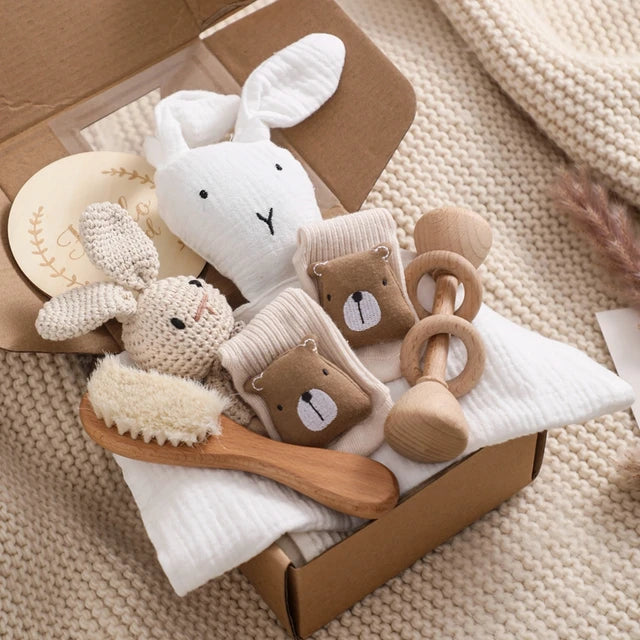 KidzzCamp Hase (beige) KidzzCamp Baby-Geschenkbox 6-teilig