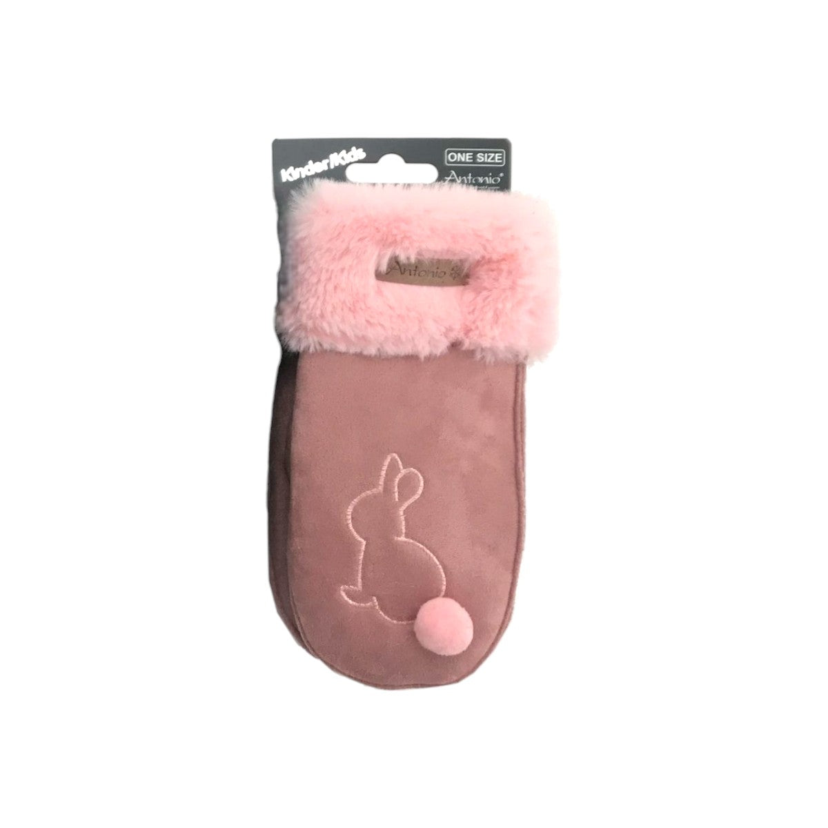 Baby Kinder Winter Suede Fäustlinge Kunstfell am Handgelenk