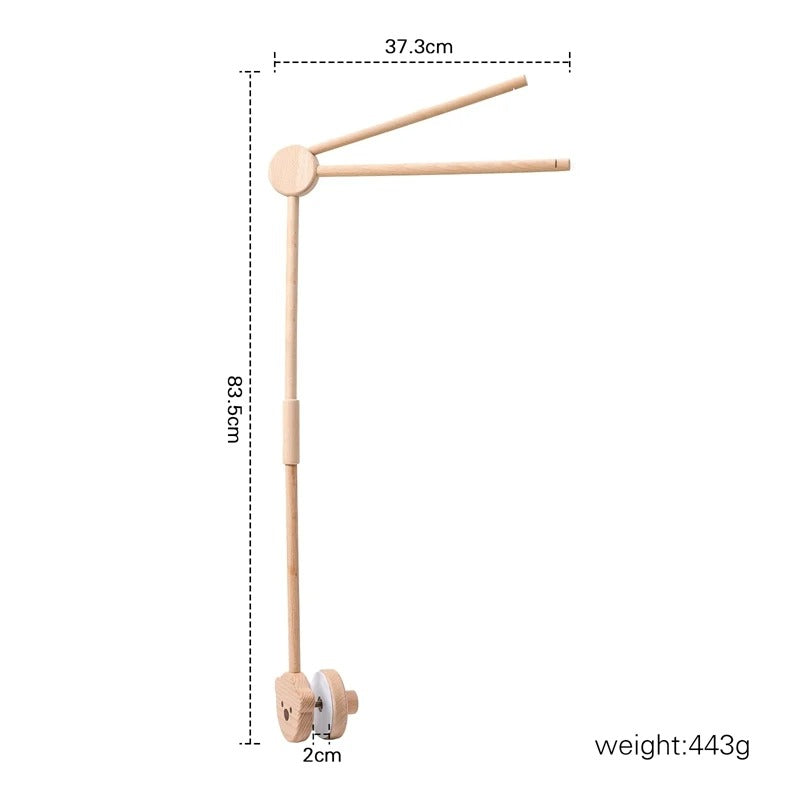 KidzzCamp Baby Holz-Halterung Zubehör für Babybett Mobile