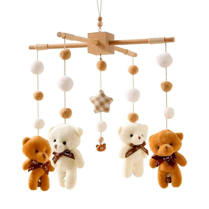 KidzzCamp Holz Mobile Babybett "Sternenhalter"