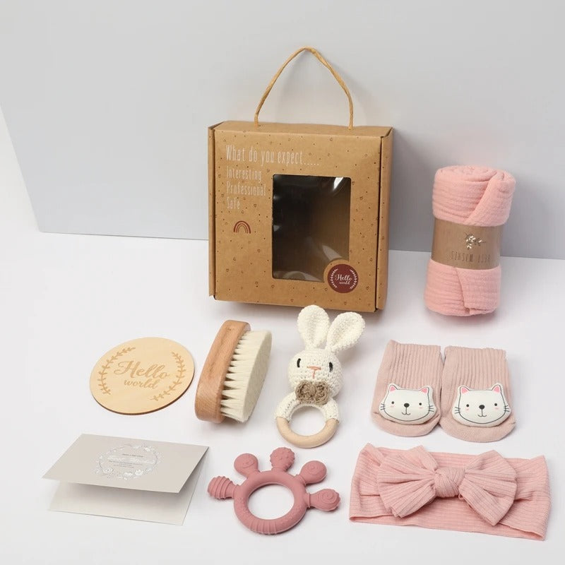 KidzzCamp Baby-Geschenkbox mit Musselintuch