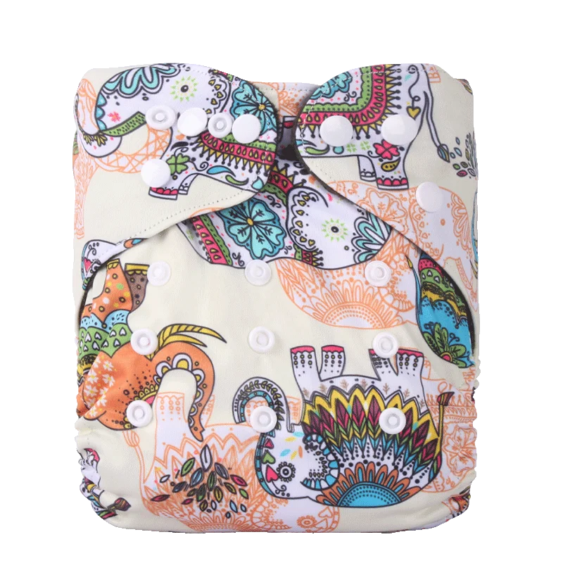 KidzzCamp N39 Elefant / 0-3 Jahre KidzzCamp OneSize Ai2 Bambus Stoffwindel einzeln 0-3 Jahre oder 3-15kg