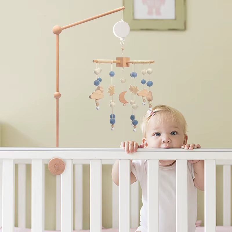 KidzzCamp Holz Mobile Babybett "Sternenhalter"