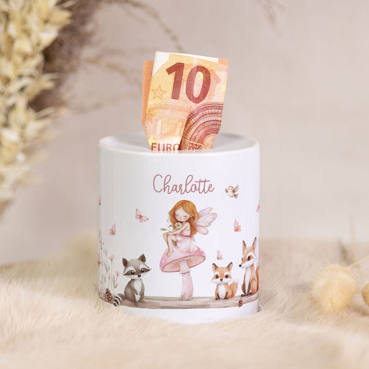 Spardose aus Keramik - Fee