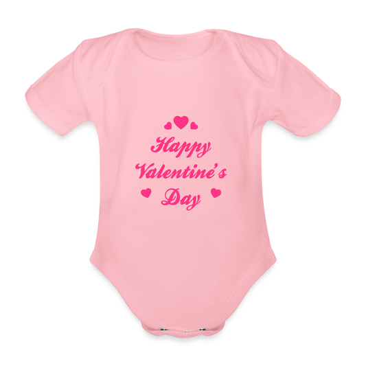 KidzzCamp Baby Bio-Kurzarm-Body - Hellrosa