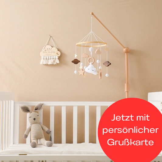 KidzzCamp Holz Mobile Babybett "Häkeltraum" mit individueller Grußkarte und schnellem Versand
