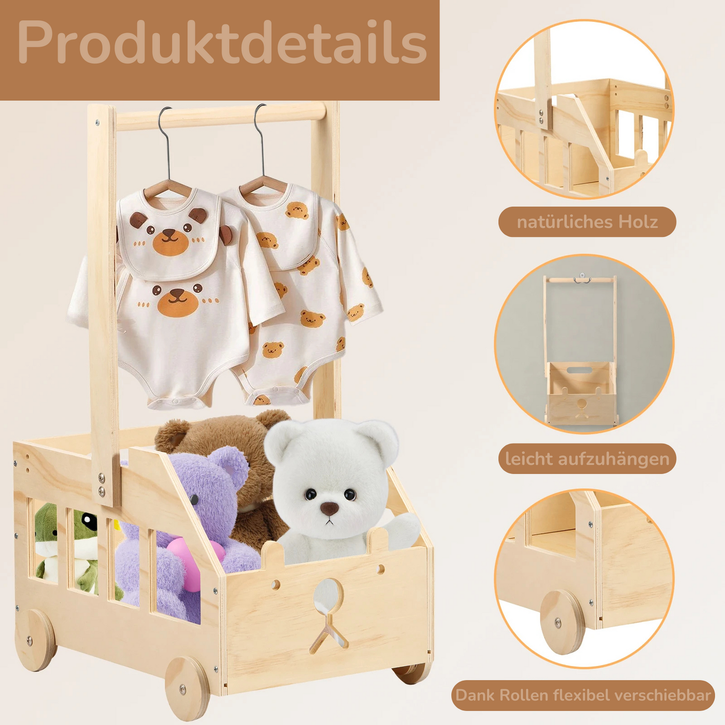 KidzzCamp Holz-Geschenkkiste „Mini-Garderobe“  Geschenkverpackung