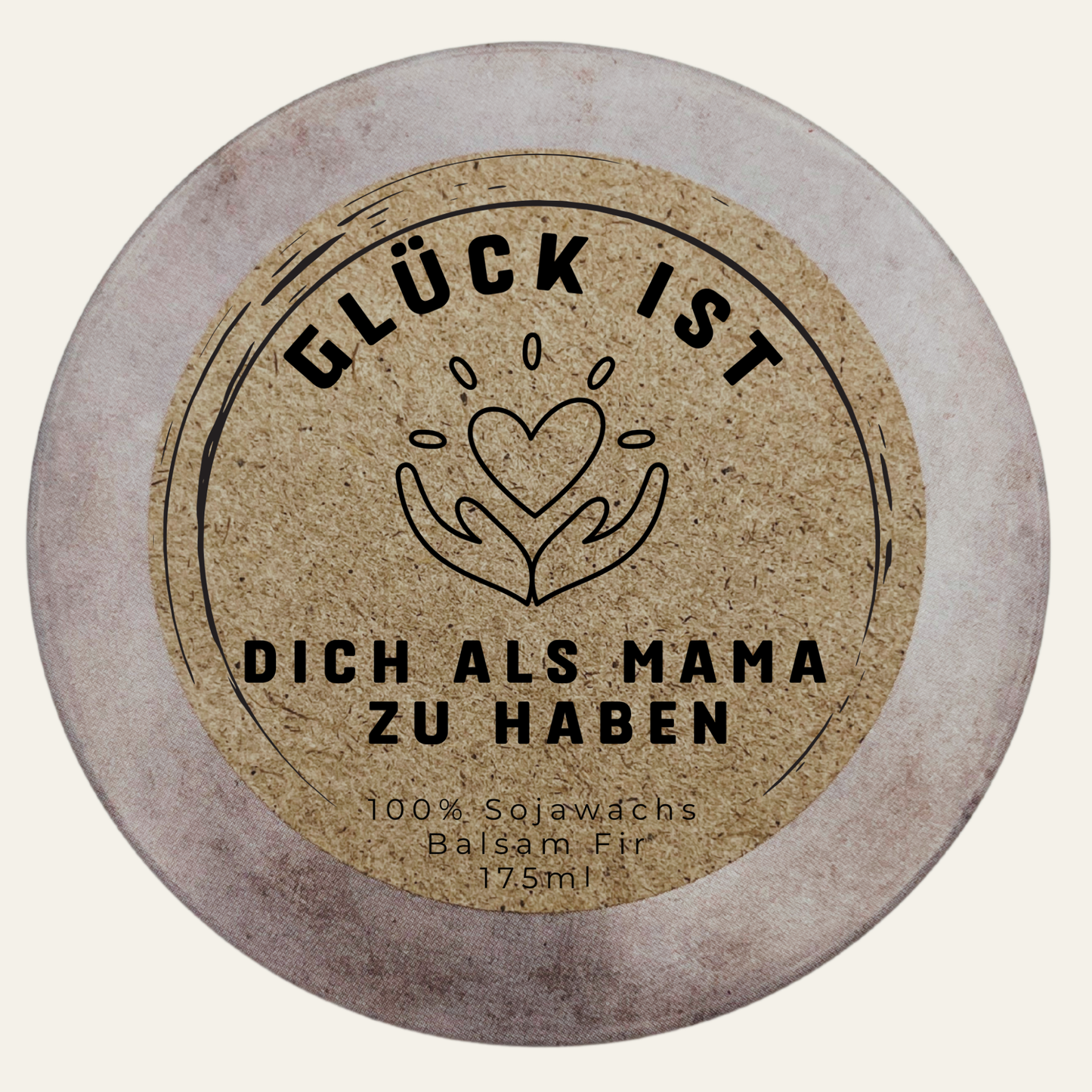 Duftkerze „Glück ist dich als Mama zu haben“ Geschenk für Mütter