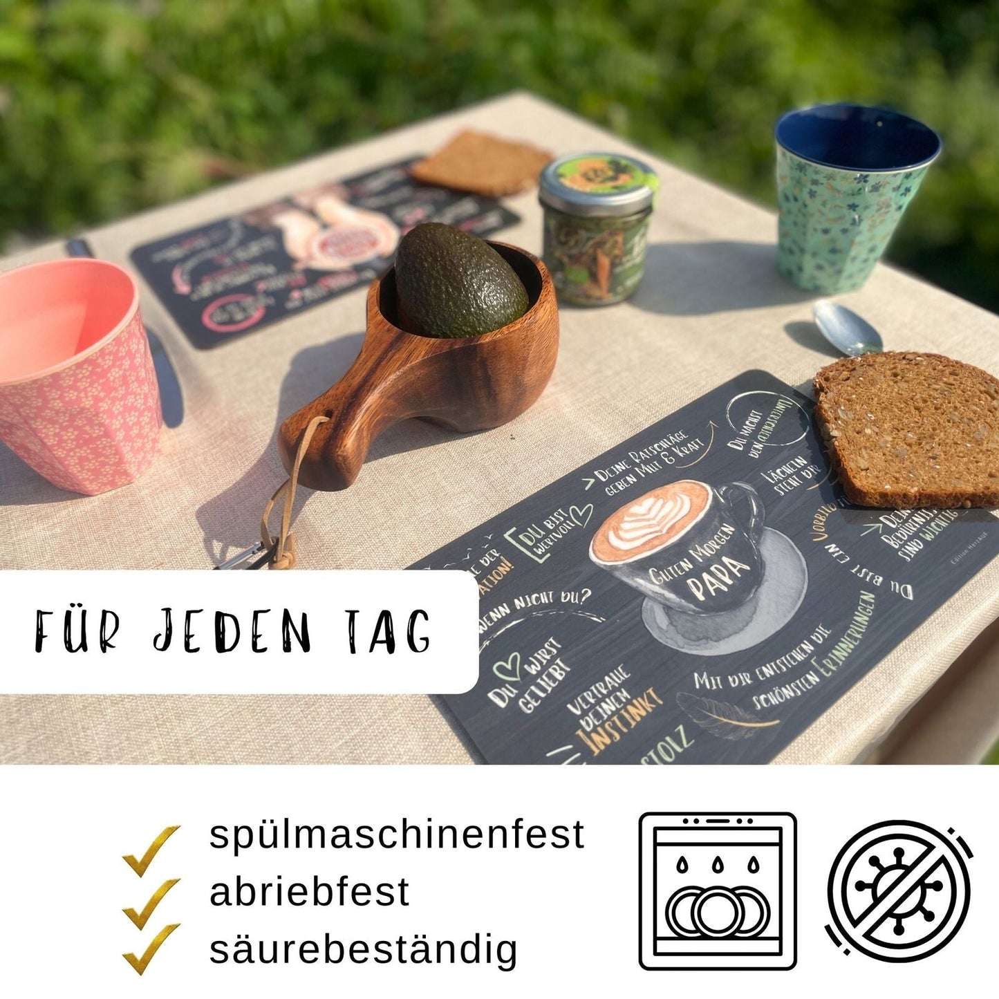Frühstücksbrettchen Set "Guten Morgen Mama und Papa"