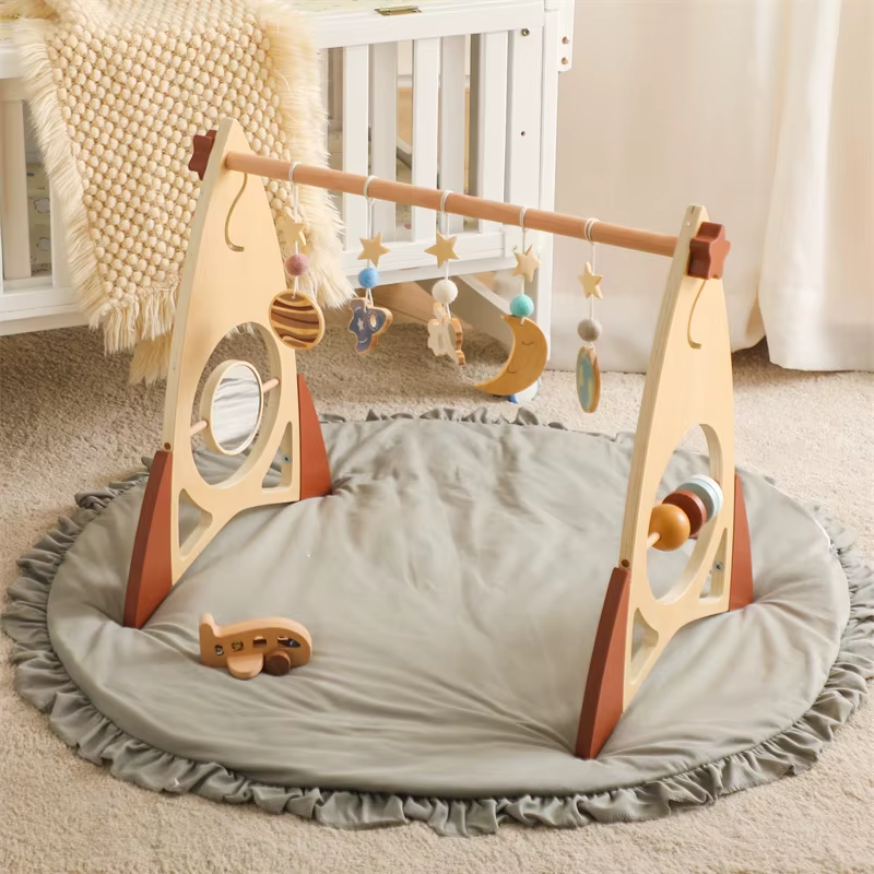 KidzzCamp Holz-Babyspielbogen Anhängerset