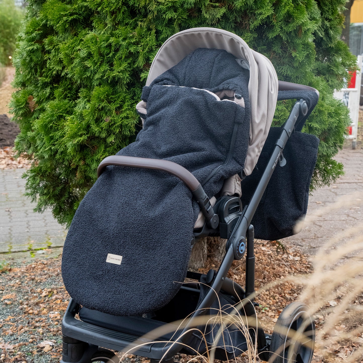 Winterfußsack Teddystoff Bouclé – für Kinderwagen & Autoschale