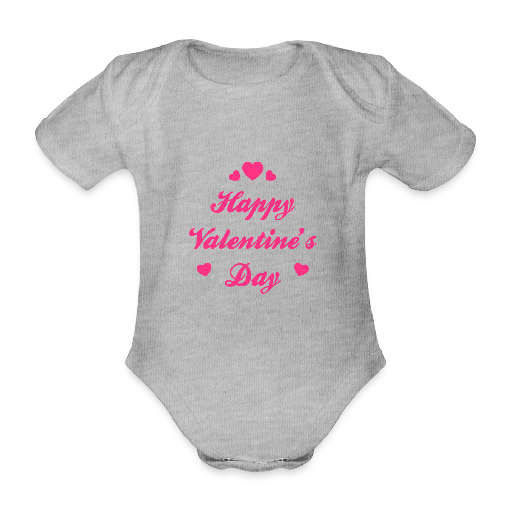 KidzzCamp Baby Bio-Kurzarm-Body - Grau meliert