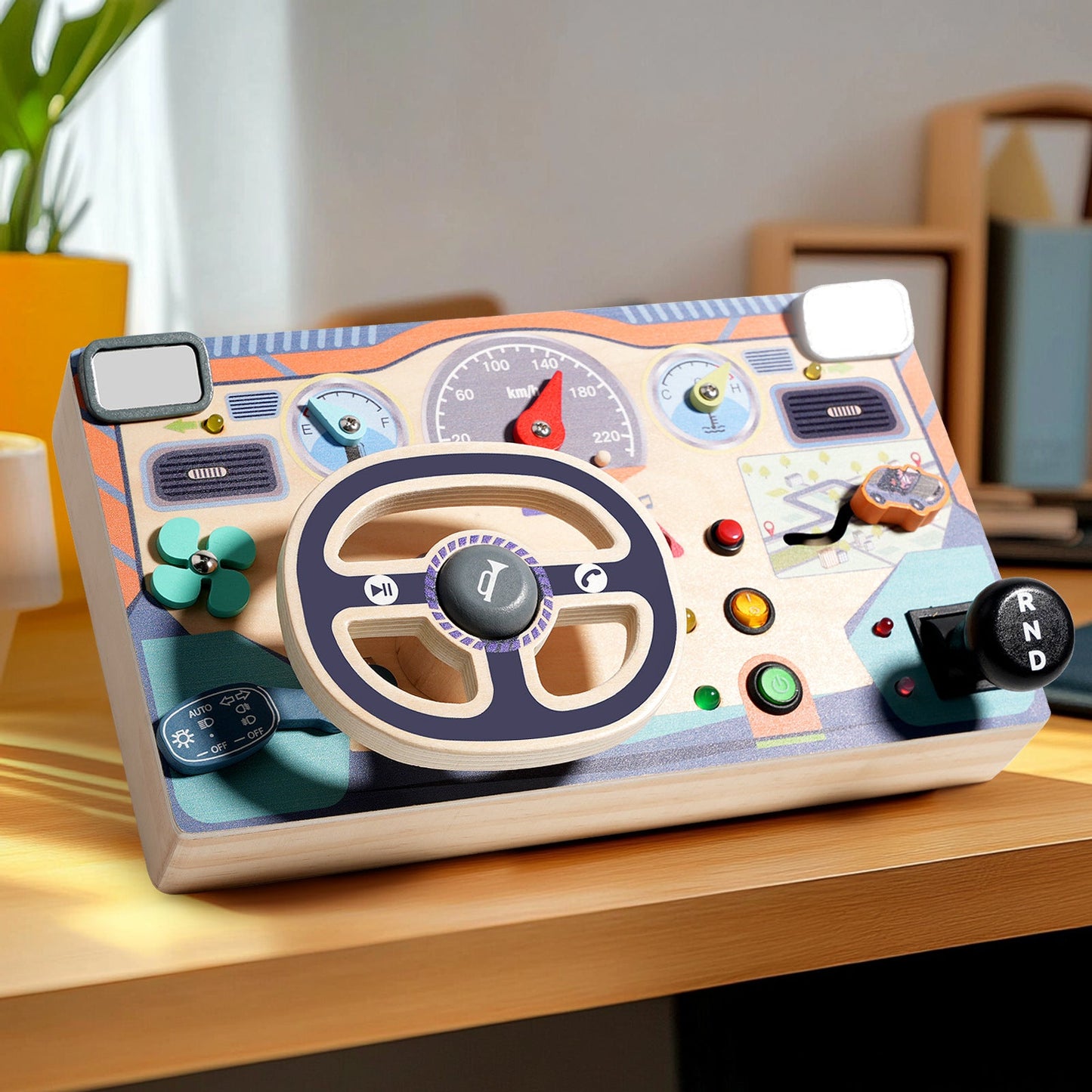 Holzlenkrad Busyboard Reisespielzeug
