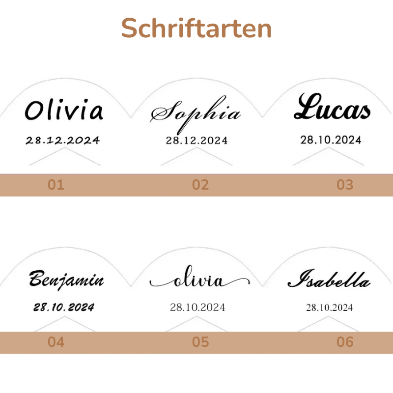 KidzzCamp 10er-Set Personalisierte Baby-Kleiderbügel