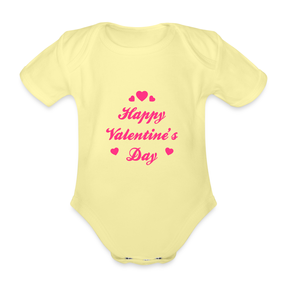 KidzzCamp Baby Bio-Kurzarm-Body - Hellgelb