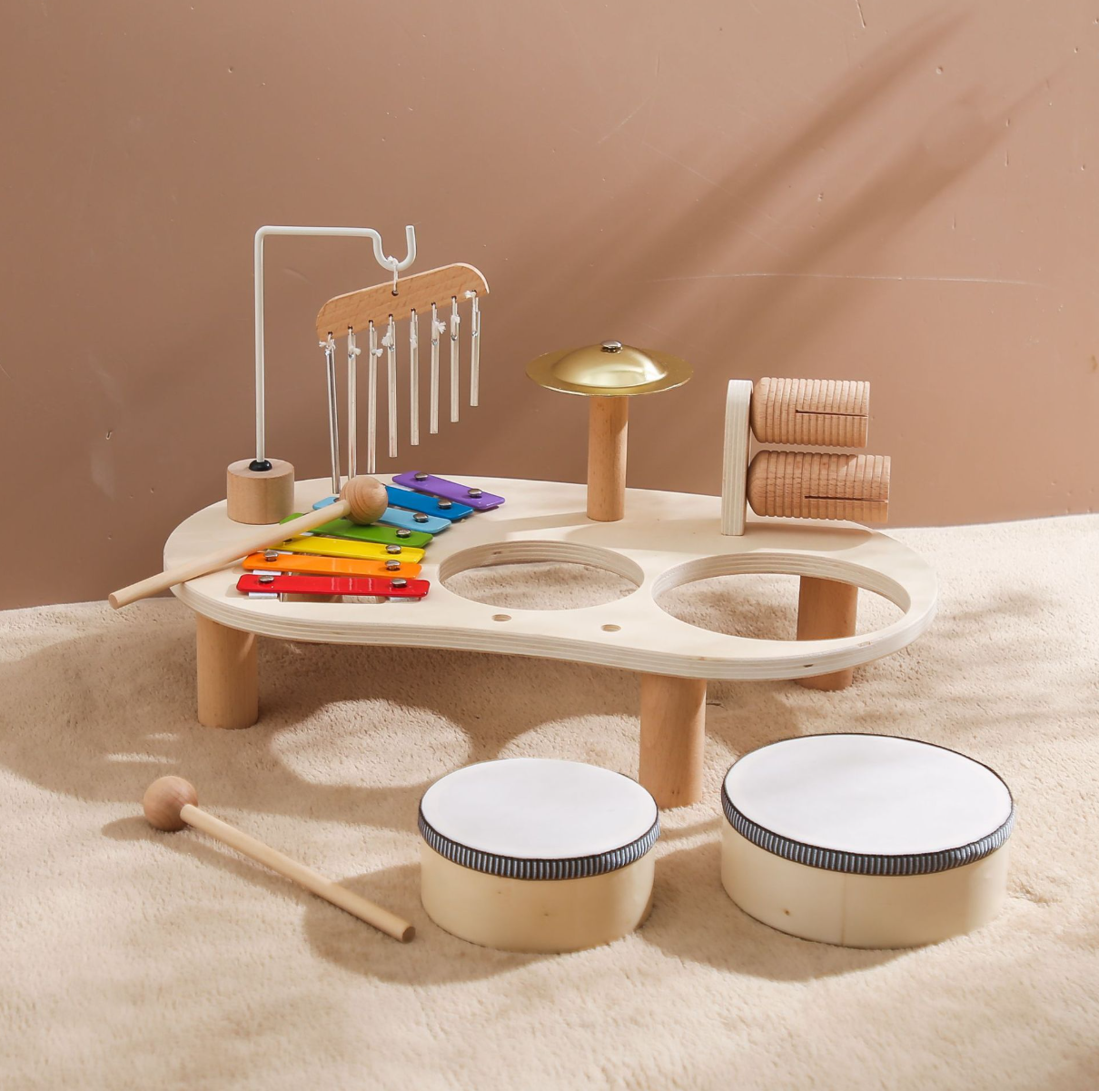 7-in-1-Babytrommel mit Tisch für Kinder