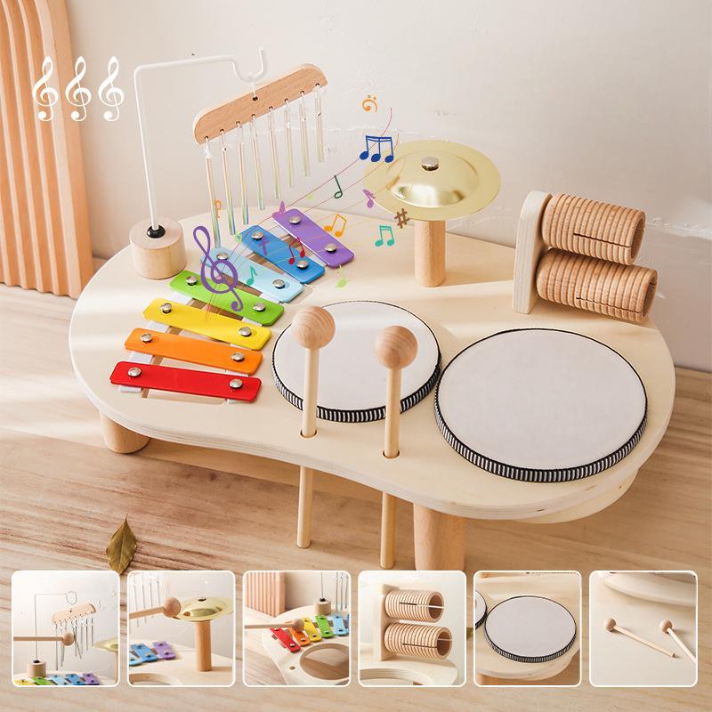 7-in-1-Babytrommel mit Tisch für Kinder