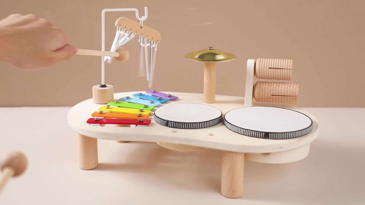 7-in-1-Babytrommel mit Tisch für Kinder