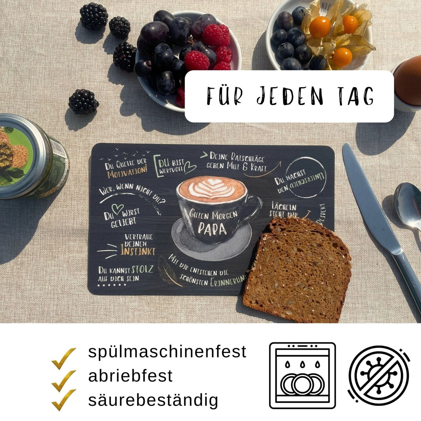 Frühstücksbrettchen “Guten Morgen Papa"