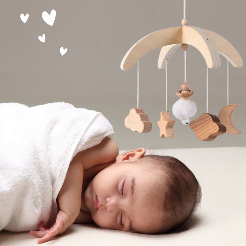 KidzzCamp Holz Mobile "MiniTraum" Wickeltisch Stubenwagen