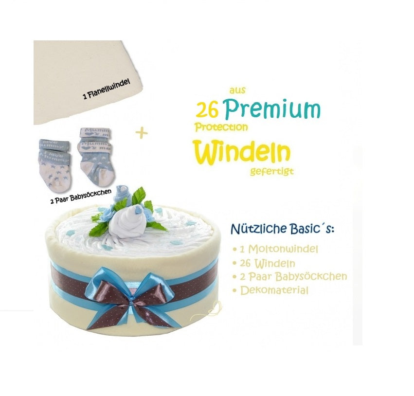 KidzzCamp Windeltorte CAKEBOX blau