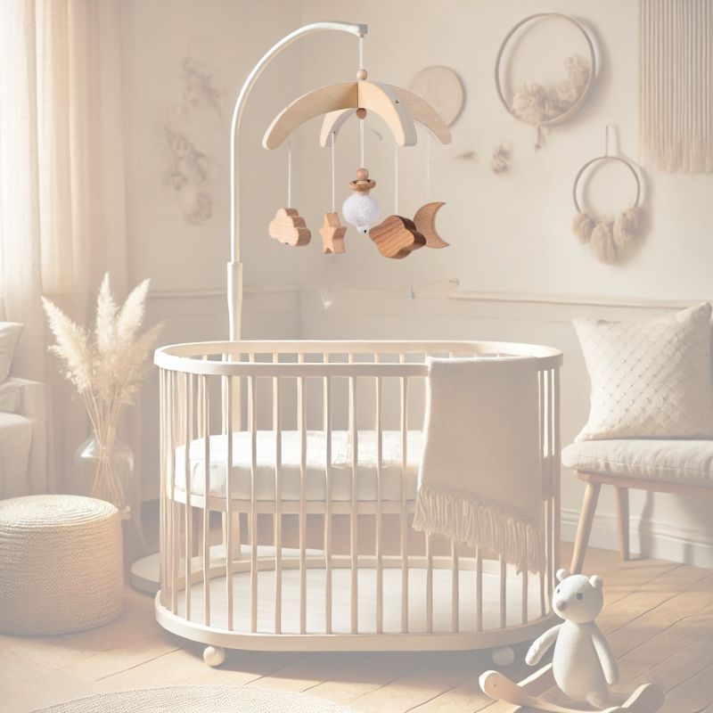 KidzzCamp Holz Mobile "MiniTraum" Wickeltisch Stubenwagen