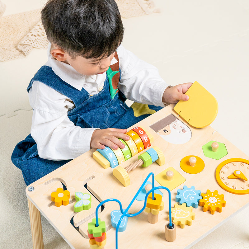 Beschäftigung Board - Lernspielzeug mit Tisch für Kinder ab 1 Jahr