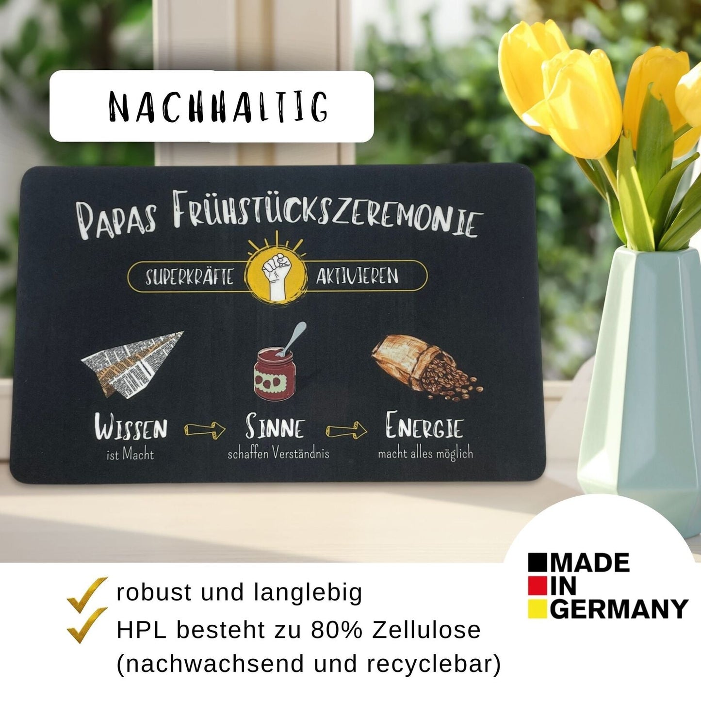 Frühstücksbrettchen “Papas Frühstückszeremonie"