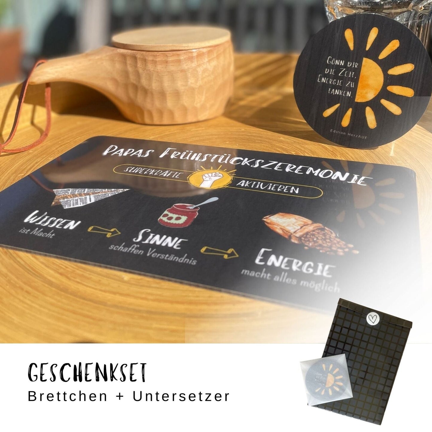 Frühstücksbrettchen “Papas Frühstückszeremonie"