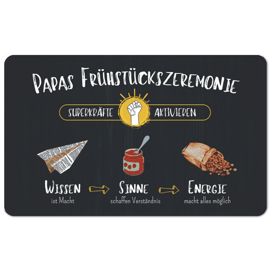 Frühstücksbrettchen “Papas Frühstückszeremonie"