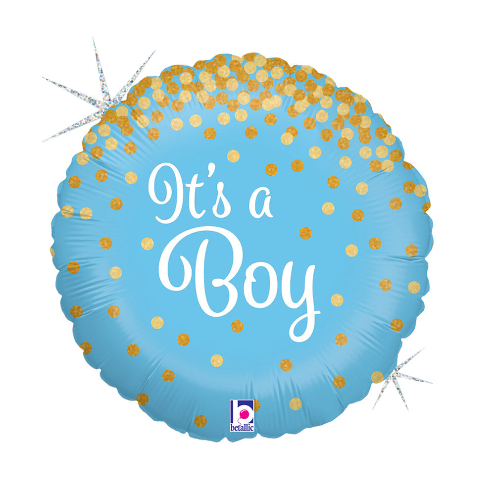 18"/Ø46cm Folienballon "Its a Boy" Glitter