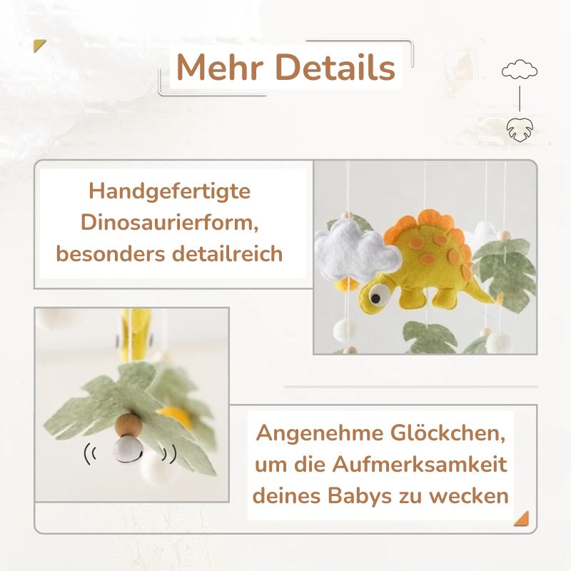 KidzzCamp Filz Mobile Babybett "DinoTraum"
