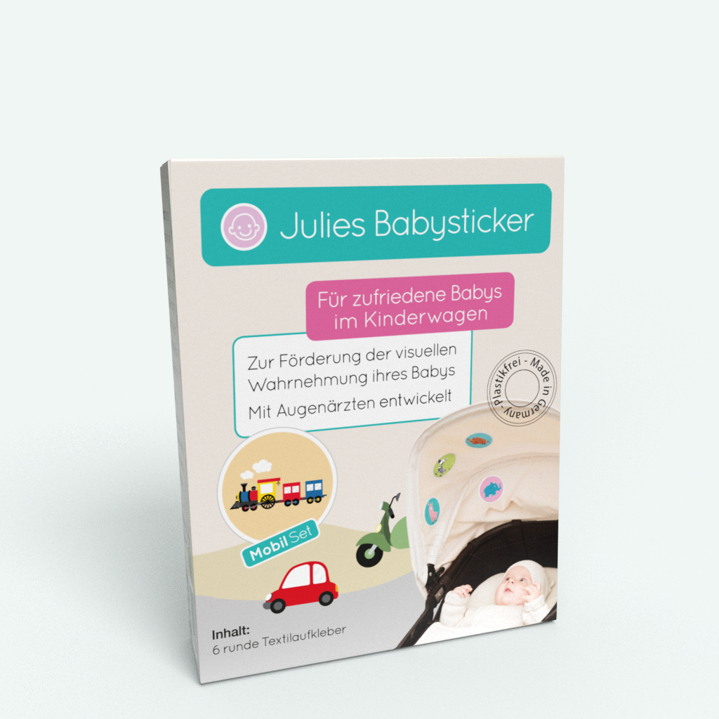 Baby Mobil - Textilaufkleber Set aus hochwertiger Acetatseide
