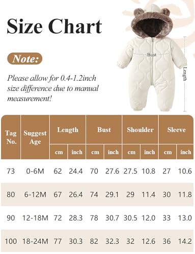 NEAWEALY Baby Winter Overall Schneeanzug