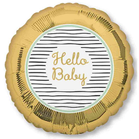 18"/Ø43cm Folienballon "Hello Baby"